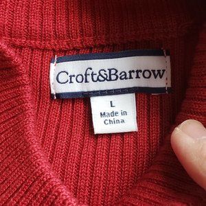 New! Women's Croft & Barrow Sleeveless Cowl Knit Sweater in Red!